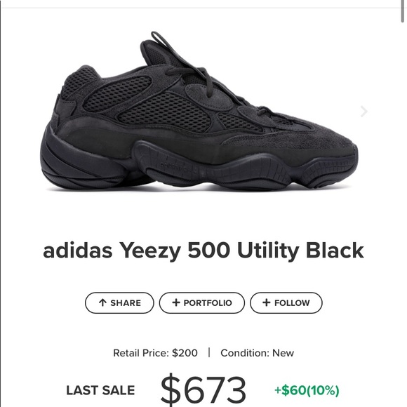 YEEZY 500 - BLACK US SIZE 6 NEW - Picture 8 of 8